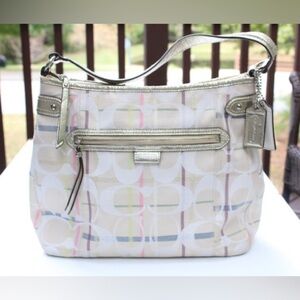 Coach signature logo shoulder bag